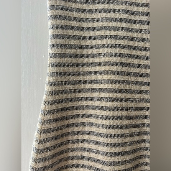 BOGO Reiss Cream & Gray Striped Dress - Picture 7 of 11
